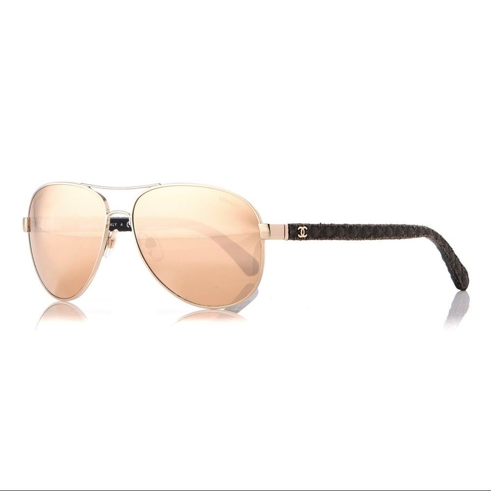 CHANEL Quilted Pilot Sunglasses
